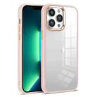 For iPhone 13 Pro Colorful Armor Transparent Phone Case(Pink) - 1