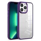 For iPhone 13 Pro Colorful Armor Transparent Phone Case(Purple) - 1