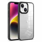 For iPhone 14 Colorful Armor Transparent Phone Case(Black) - 1