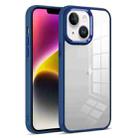 For iPhone 14 Plus Colorful Armor Transparent Phone Case(Blue) - 1
