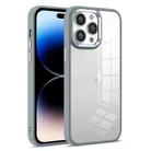 For iPhone 14 Pro Colorful Armor Transparent Phone Case(Grey) - 1