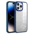 For iPhone 14 Pro Colorful Armor Transparent Phone Case(Blue) - 1