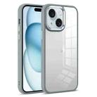 For iPhone 15 Plus Colorful Armor Transparent Phone Case(Grey) - 1