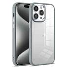 For iPhone 15 Pro Colorful Armor Transparent Phone Case(Grey) - 1