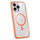 For iPhone 15 Pro Vacuum Airbag Y1 Series Transparent MagSafe Magnetic Phone Case(Orange) - 1