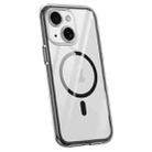 For iPhone 14 Plus Vacuum Airbag Y1 Series Transparent MagSafe Magnetic Phone Case(Black) - 1