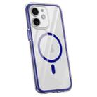 For iPhone 12 Vacuum Airbag Y1 Series Transparent MagSafe Magnetic Phone Case(Navy Blue) - 1