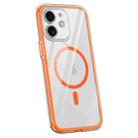 For iPhone 12 Vacuum Airbag Y1 Series Transparent MagSafe Magnetic Phone Case(Orange) - 1