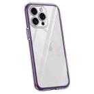 For iPhone 15 Pro Vacuum Airbag Y1 Series Transparent Shockproof Phone Case(Dark Purple) - 1