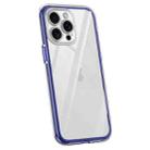 For iPhone 14 Pro Max Vacuum Airbag Y1 Series Transparent Shockproof Phone Case(Navy Blue) - 1