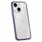 For iPhone 14 Plus Vacuum Airbag Y1 Series Transparent Shockproof Phone Case(Dark Purple) - 1