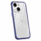 For iPhone 14 Plus Vacuum Airbag Y1 Series Transparent Shockproof Phone Case(Navy Blue) - 1