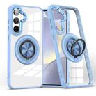 For Samsung Galaxy S24+ 5G Magnetic Rotating Ring Holder Phone Case(Light Blue) - 1