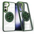 For Samsung Galaxy S23 5G Magnetic Rotating Ring Holder Phone Case(Dark Green) - 1