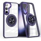 For Samsung Galaxy S23 5G Magnetic Rotating Ring Holder Phone Case(Dark Purple) - 1