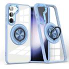For Samsung Galaxy S23+ 5G Magnetic Rotating Ring Holder Phone Case(Light Blue) - 1