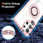 For Samsung Galaxy S23 Ultra 5G Magnetic Rotating Ring Holder Phone Case(Pink) - 3