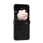 For Honor Magic V Flip Three Parts PU Leather Black Frame Full Coverage Phone Case(Black) - 2