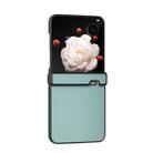 For Honor Magic V Flip Three Parts PU Leather Black Frame Full Coverage Phone Case(Light Blue) - 2