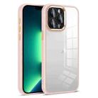 For iPhone 13 Pro Max Colorful Armor Lens Film Transparent Phone Case(Pink) - 1