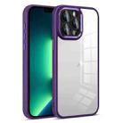 For iPhone 13 Pro Max Colorful Armor Lens Film Transparent Phone Case(Purple) - 1