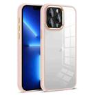 For iPhone 13 Pro Colorful Armor Lens Film Transparent Phone Case(Pink) - 1