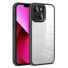 For iPhone 13 Colorful Armor Lens Film Transparent Phone Case(Black) - 1