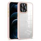 For iPhone 12 Pro Max Colorful Armor Lens Film Transparent Phone Case(Pink) - 1