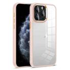 For iPhone 11 Pro Colorful Armor Lens Film Transparent Phone Case(Pink) - 1