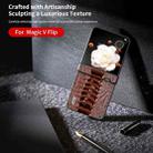 For Honor Magic V Flip ABEEL Three Parts Genuine Leather Weilai Series Phone Case(Coffee) - 3