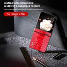 For Honor Magic V Flip ABEEL Three Parts Genuine Leather Weilai Series Phone Case(Red) - 3