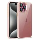 For iPhone 15 Pro Colorful Armor Lens Film Translucent Phone Case(Pink) - 1