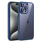 For iPhone 15 Pro Colorful Armor Lens Film Translucent Phone Case(Blue) - 1