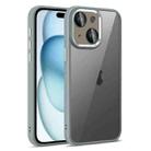 For iPhone 15 Plus Colorful Armor Lens Film Translucent Phone Case(Grey) - 1