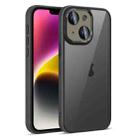 For iPhone 14 Plus Colorful Armor Lens Film Translucent Phone Case(Black) - 1