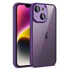 For iPhone 14 Plus Colorful Armor Lens Film Translucent Phone Case(Purple) - 1