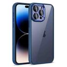 For iPhone 14 Pro Colorful Armor Lens Film Translucent Phone Case(Blue) - 1