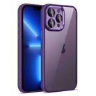 For iPhone 13 Pro Colorful Armor Lens Film Translucent Phone Case(Purple) - 1