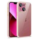 For iPhone 13 Colorful Armor Lens Film Translucent Phone Case(Pink) - 1