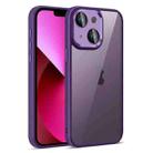 For iPhone 13 Colorful Armor Lens Film Translucent Phone Case(Purple) - 1