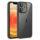 For iPhone 12 Colorful Armor Lens Film Translucent Phone Case(Black) - 1