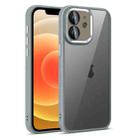 For iPhone 12 Colorful Armor Lens Film Translucent Phone Case(Grey) - 1