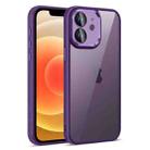 For iPhone 12 Colorful Armor Lens Film Translucent Phone Case(Purple) - 1