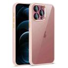 For iPhone 12 Pro Max Colorful Armor Lens Film Translucent Phone Case(Pink) - 1