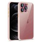 For iPhone 12 Pro Colorful Armor Lens Film Translucent Phone Case(Pink) - 1