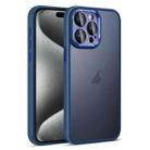 For iPhone 15 Pro Colorful Armor Lens Film Translucent Skin Feel Phone Case(Blue) - 1