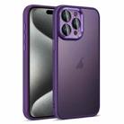 For iPhone 15 Pro Colorful Armor Lens Film Translucent Skin Feel Phone Case(Purple) - 1