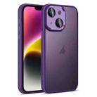 For iPhone 14 Plus Colorful Armor Lens Film Translucent Skin Feel Phone Case(Purple) - 1