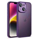 For iPhone 14 Colorful Armor Lens Film Translucent Skin Feel Phone Case(Purple) - 1