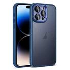 For iPhone 14 Pro Colorful Armor Lens Film Translucent Skin Feel Phone Case(Blue) - 1